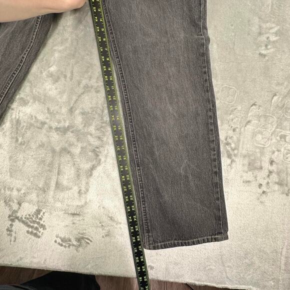 Vintage Quiksilver Charcoal Grey Baggy Denim Jeans Size 27 - Picture 5 of 8